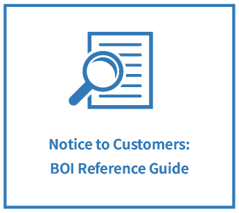 BOI Notice to Customers Reference Guide