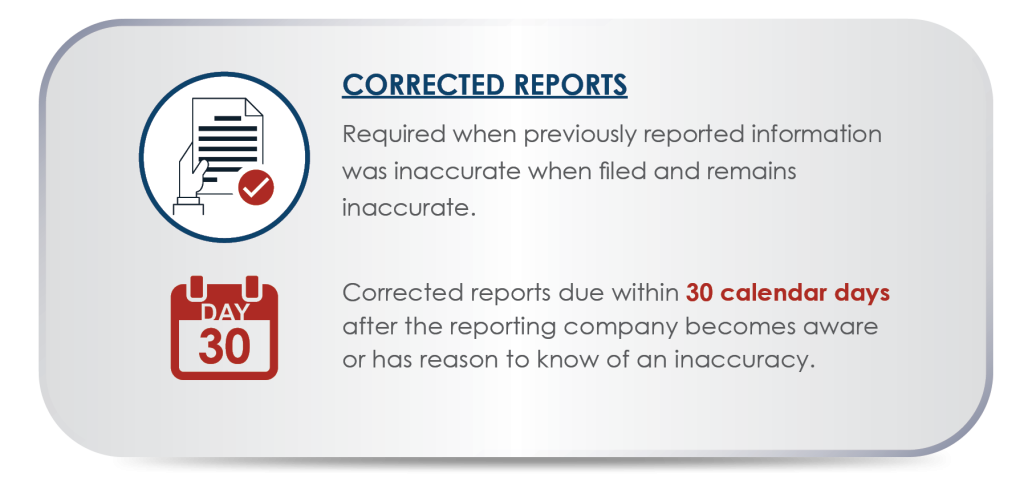 Corrected Reports